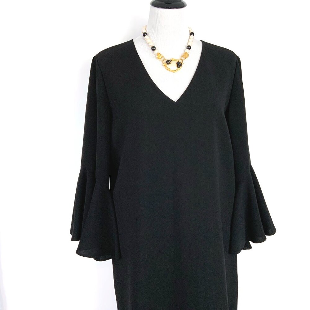 Lafayette 148 New York Holly Bell-Sleeve Shift Dress.